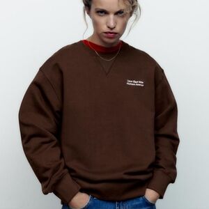 Zara brown sweatshirt size M